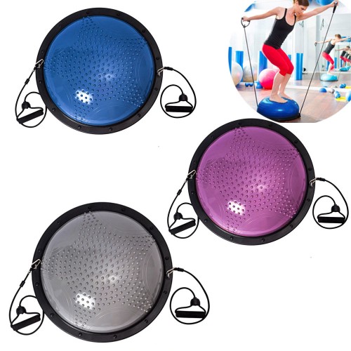 Attrezzo Palestra Bosu Ball Balance Trainer Con Corde Elastiche Mod.07762 Attrezzo Palestra Bosu Ball Balance Trainer Con Corde Elastiche Mod.07762